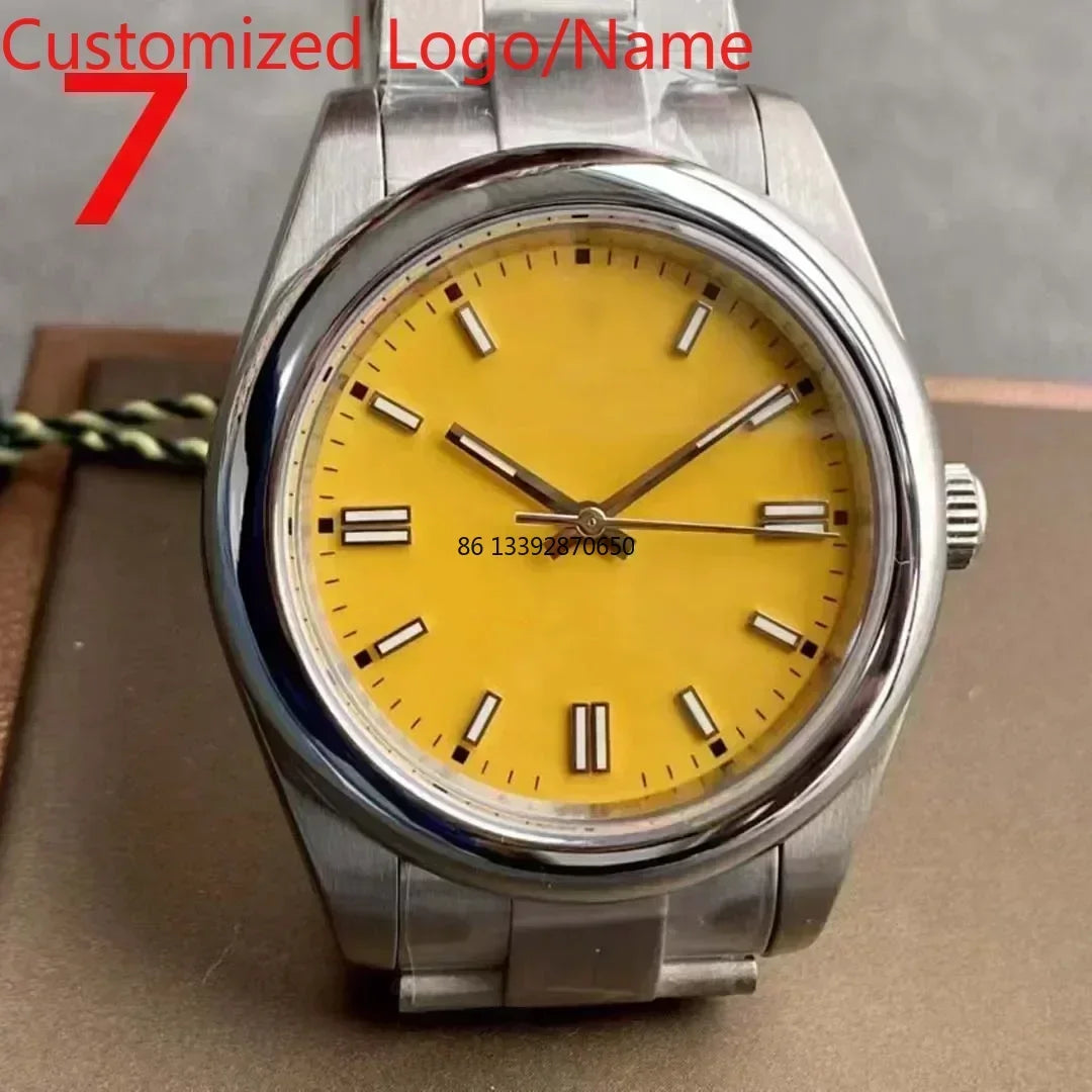 Customized Luxury Automatic Watch for Men Mechanical Watches Black Blue Luminous Women Stainless Steel  Sapphire Free shipping