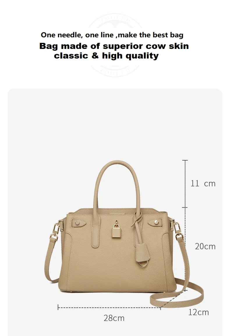 ZOOLER Real Soft Totes Genuine Leather Single Shoulder Bag Cow Skin Women  Milky Purses Quality Handbag Female#HY553