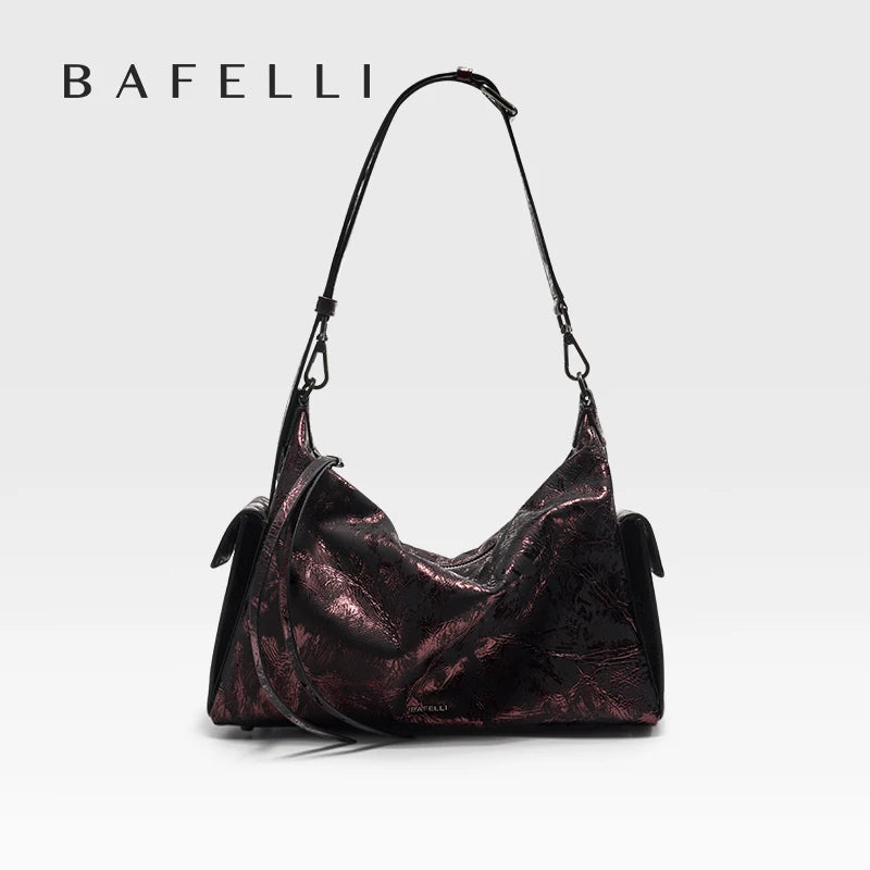 BAFELLI 2025 NEW WOMEN'S TOTE BAG UNISEX LARGE TRAVEL GENUINE LEATHER DESIGNER LUXURY BRAND CROSSBODY CASUAL BAGS FASHION