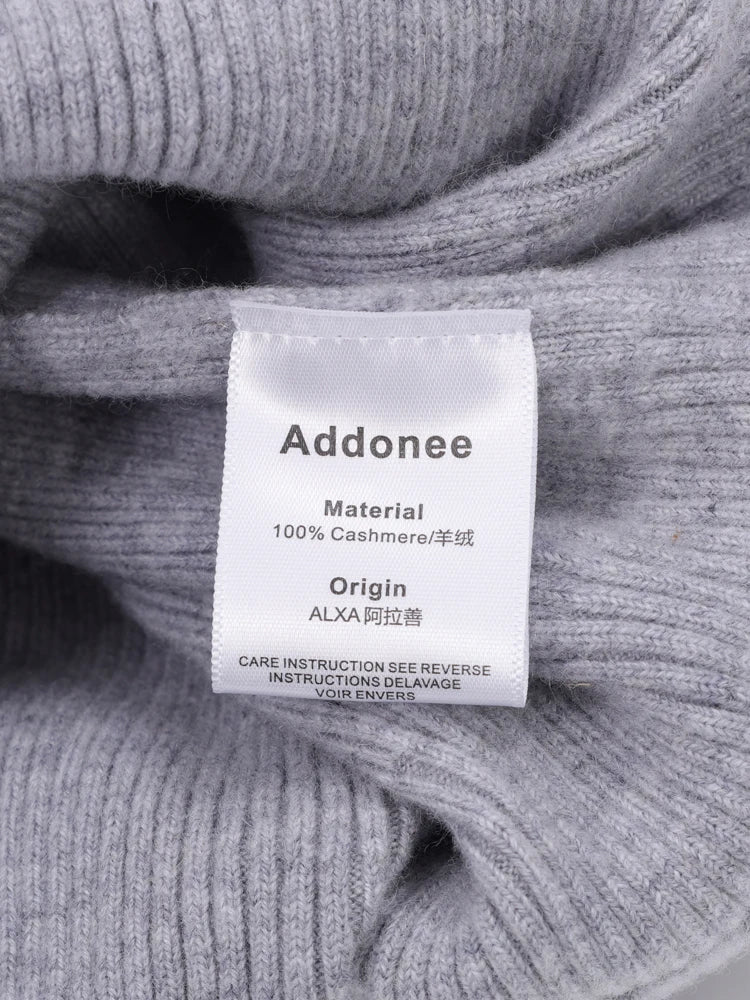 100% Cashmere Knitted Skirt Autumn Winter Women Elegant Tiered Pleats Slim A-line High Waisted Soild Office Lady Dress High-end