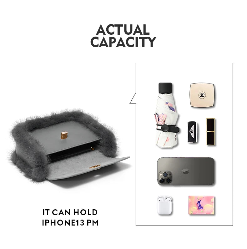 BAFELLI 2025 NEW WOMEN'S BAGS FASHION TRENDING FUR GENUINE LEATHER LUXURY BRAND ORIGINAL DESIGNER CROSSBODY SHOULDER PURSE