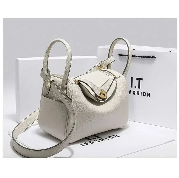 Genuine Leather Lady Lindi Bag Large Shoulder Bag for Women Cute Ladies Side Bag Luxury Handbags BH3