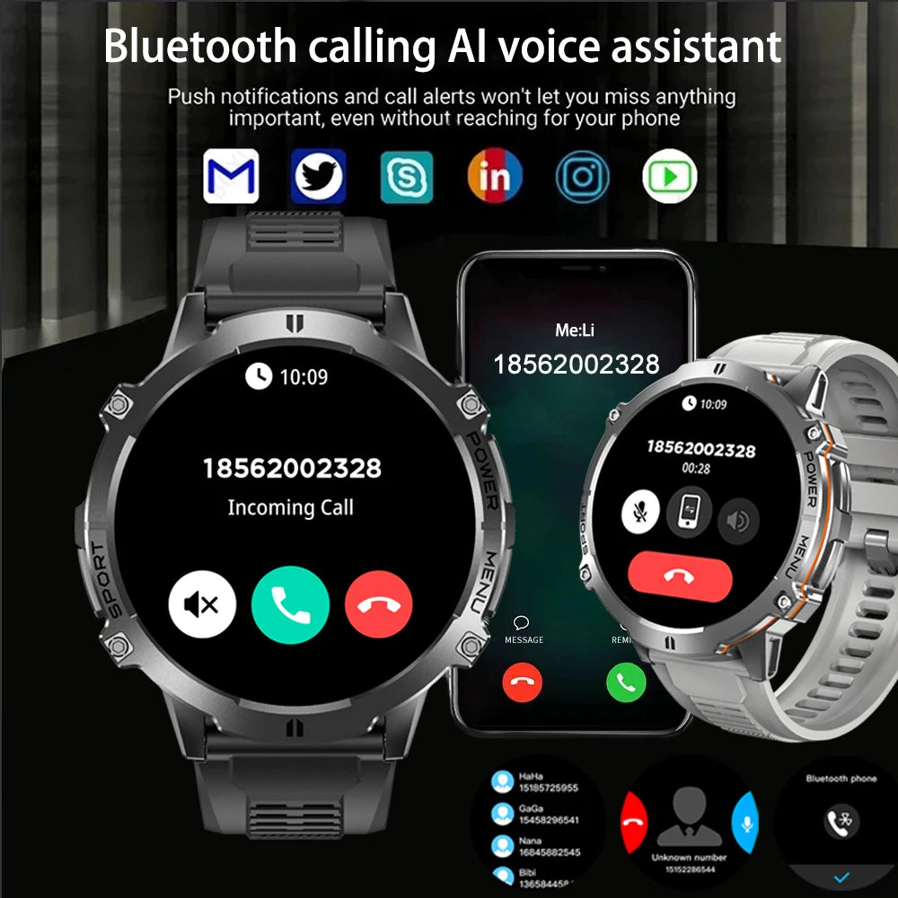 For XIAOMI 1000MAH endurance Sport Smart Watch Men 1.73-inch HD Screen GPS tracker Compass Bluetooth Call Waterproof Smart Watch