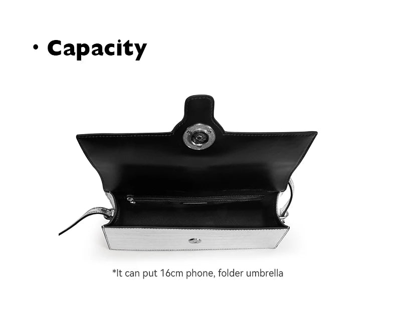 BAFELLI 2025 NEW WOMEN'S LUXURY BAGS CAT BRAND FASHION HANDBAG SILVER LEATHER CLUTCH STYLISH EVENING CASUAL PURSE HIGH QUALITY