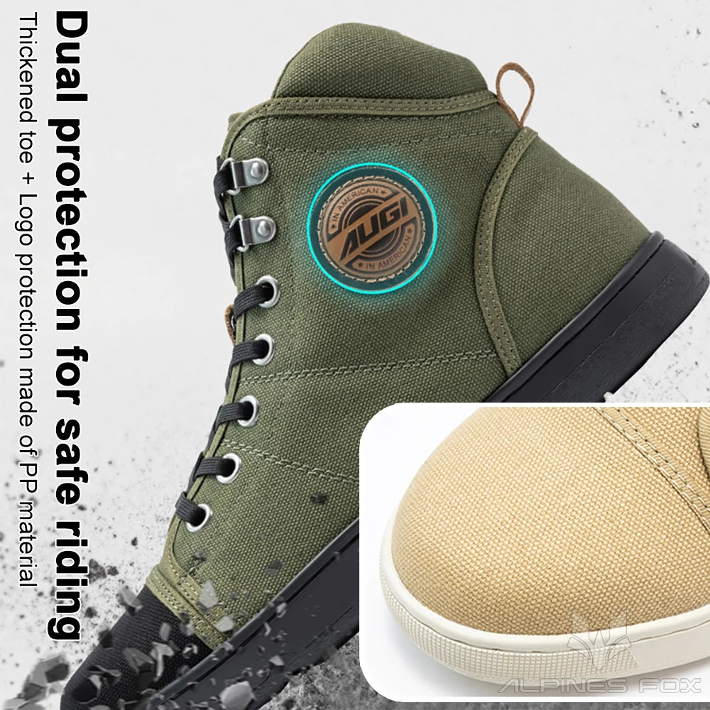 Breathable Motorcycle Boots Men Women Biker Shoes Casual Men's Sneakers Microfiber Motocross Shoes Motorbike Protective Boots