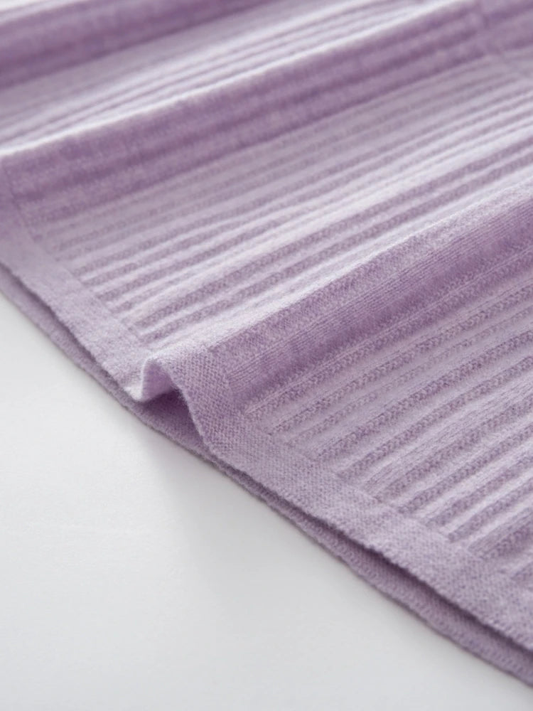 100% Cashmere Knitted Skirt Autumn Winter Women Elegant Tiered Pleats Slim A-line High Waisted Soild Office Lady Dress High-end