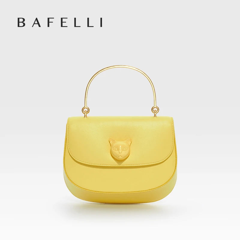 BAFELLI 2025 NEW WOMEN'S HANDBAG CAT EVENING PURSE LUXURY BRAND DESIGNER STYLE FASHION CASUAL CROSSBODAY LEATHER STYLISH