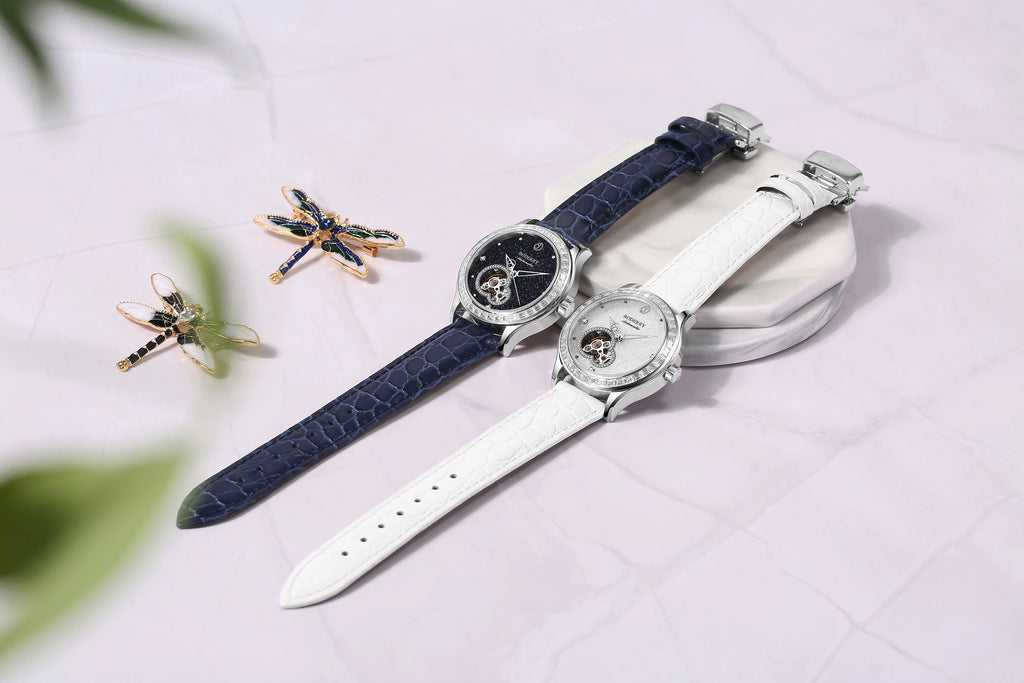 Boderry Luxury Watch Women Automatic Seagull ST1 Diamond Skeleton Sapphire Crystal Glass Female Waterproof Wristwatch Marry Gift