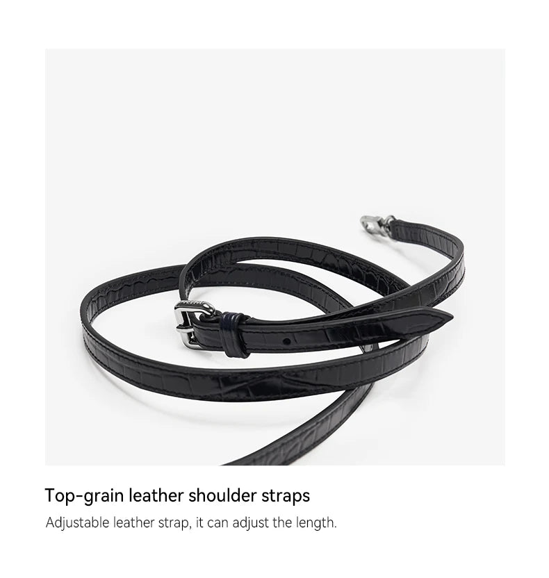 Luxury Genuine Leather Women's Handbag Bafelli Crocodile Pattern Shoulder Bag & Crossbody Purse Stylish Versatile Designer Bag