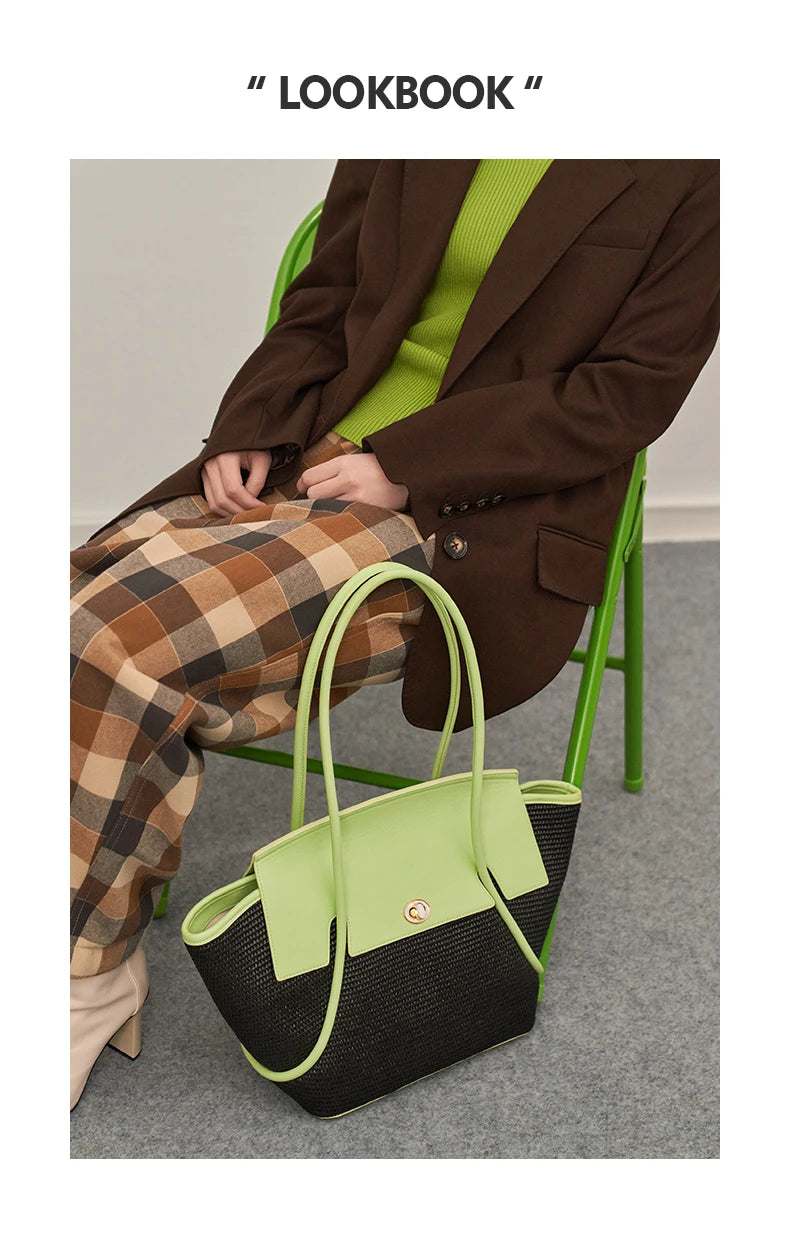 BAFELLI 2025 NEW WOMEN'S CASUAL TOTE BEACH BAG LARGE TRAVEL PURSE LUXURY DESIGNER BRAND GENUINE LEATHER FEMALE BAGS