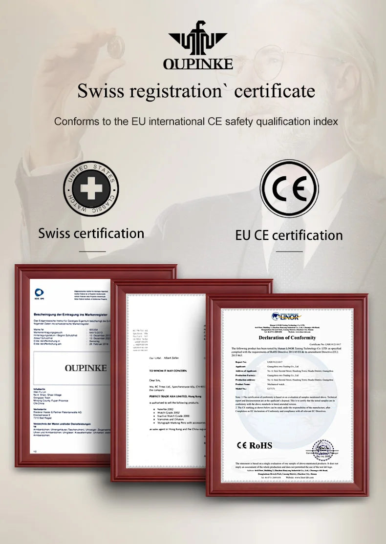 OUPINKE 3183 Women Watch Top Luxury Brand Automatic Mechanical Tungsten Steel Watchstrap Waterproof Gift Box Watches For Women