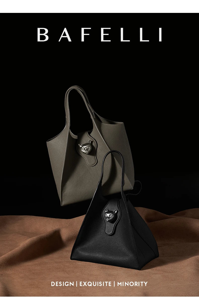 BAFELLI 2025 WOMEN'S HANDBAG TOTE TRAVEL BAGS GENUINE LEATHER CASUAL FASHION LUXURY BRAND UNISEX PURSE BUSINESS STYLISH DESIGNER