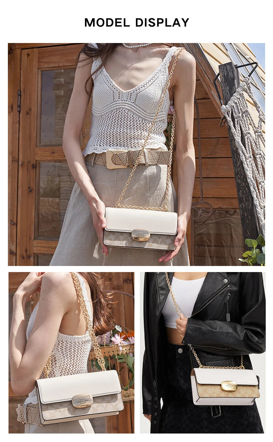 Coach Ole Women'S Pvc With Leather Crossbody Bag