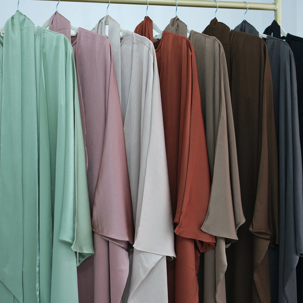 Ramadan Muslim Women 2 Piece Set Party Dresses Abaya Eid Jalabiya Sashes Morocco Dubai Kaftan Cardigan Robe Kimono Kebaya Caftan