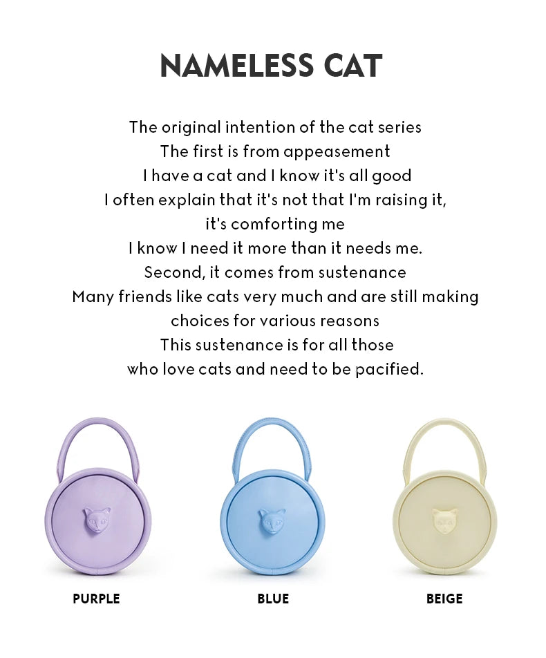 2025 NEW BOWLING STYLE HANDHELD CAT WOMEN'S BAG LUXURY BRAND ORIGINAL DESIGNER HANDBAG SHOULDER GENUINE LEATHER PURSE