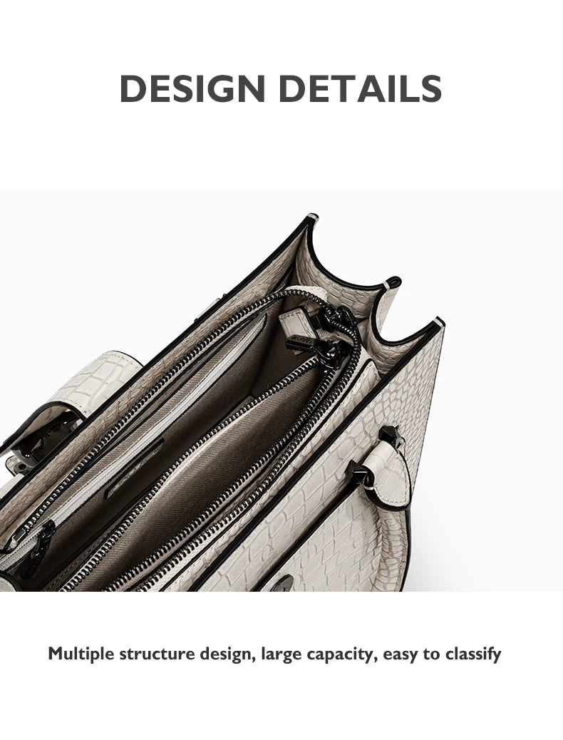 2024 NEW WOMEN'S HANDBAGS BUSINESS LADY GENUINE LEATHER ORIGINAL LUXURY BRAND DESIGNER OFFICE FEMALE BAGS CROSSBODY CAT PURSE