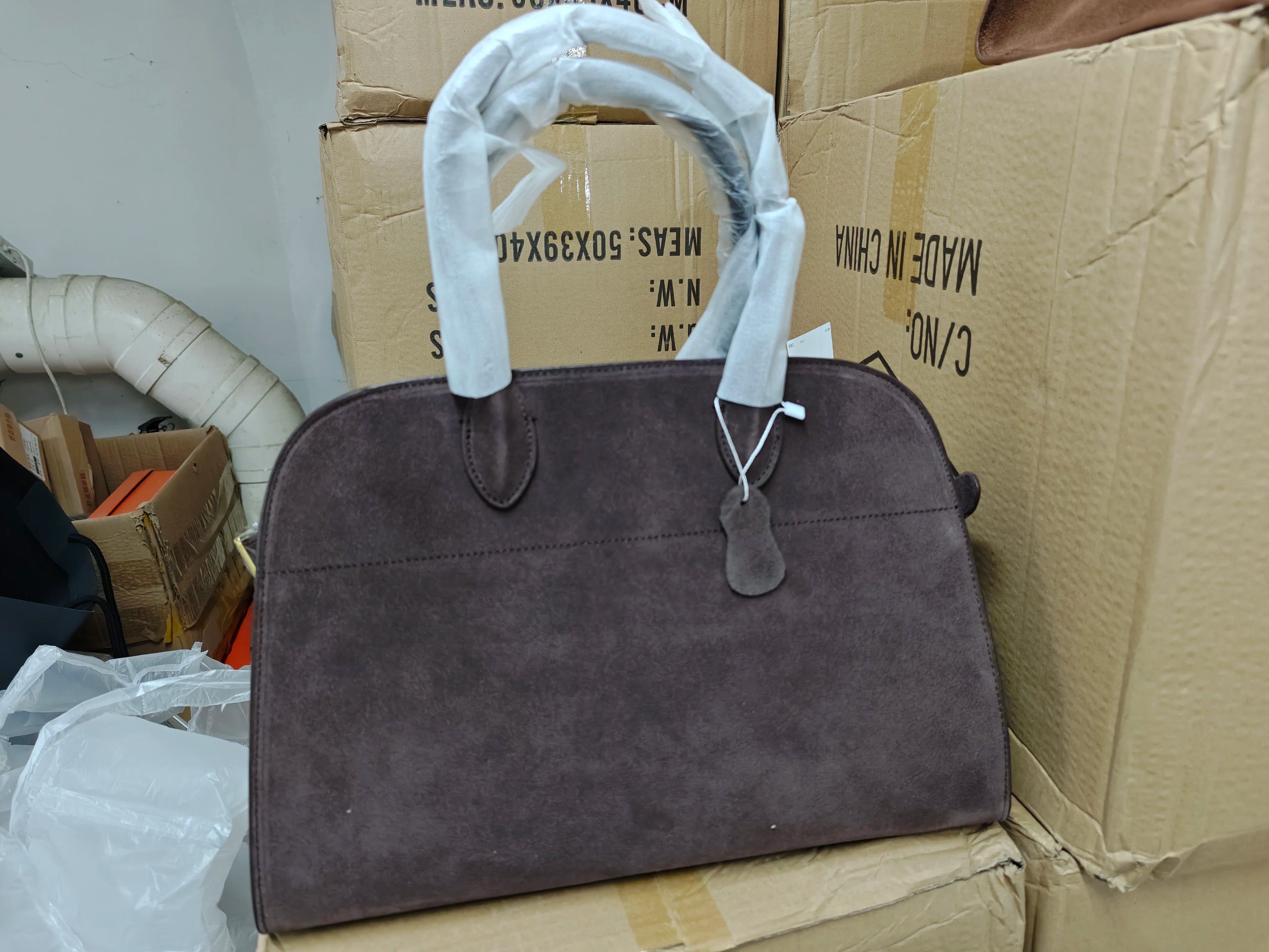 2025SSS Margaux 10/12/15 High Quality Tote Bag Fashion Large Capacity Casual Shoulder Bag Commute Suede Handbag