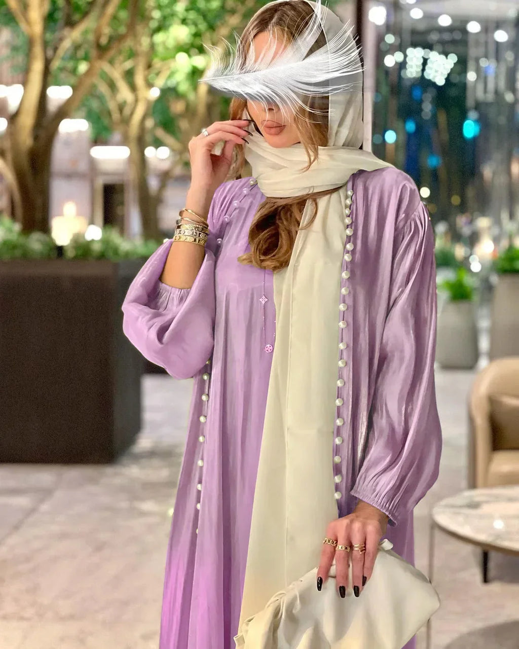 2025 Caftan Muslim Abaya Women Dress 2 Piece Set Abayas Gowns Dubai Arabic Silk Satin Kimono Cardigan Robe Outwear Autumn