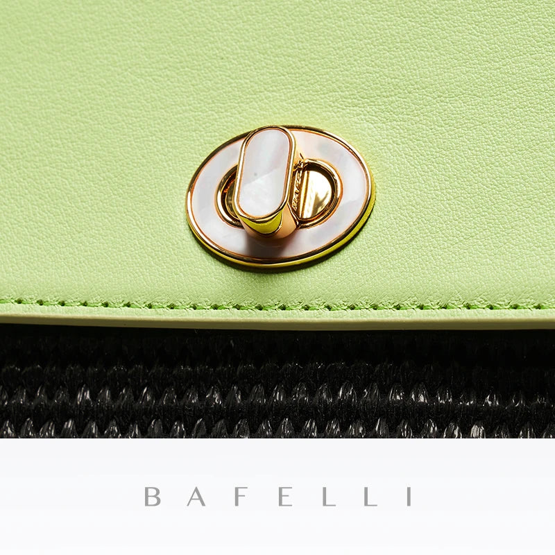 BAFELLI 2025 NEW WOMEN'S CASUAL TOTE BEACH BAG LARGE TRAVEL PURSE LUXURY DESIGNER BRAND GENUINE LEATHER FEMALE BAGS