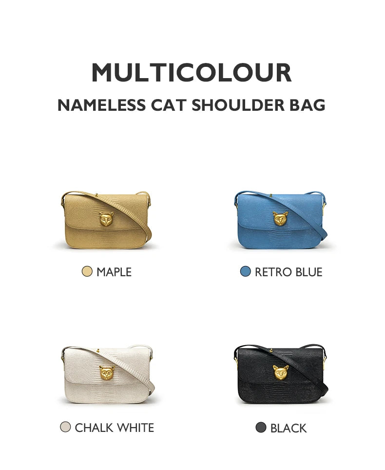 BAFELLI 2025 NEW TREND BOXY MESSAGE BAG LEATHER CAT WOMEN'S CROSSBODY FEMALE SHOULDER PURSE STYLISH FASHION LUXURY DESIGNER