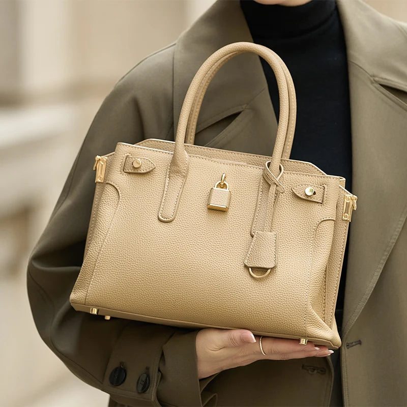 ZOOLER Real Soft Totes Genuine Leather Single Shoulder Bag Cow Skin Women  Milky Purses Quality Handbag Female#HY553