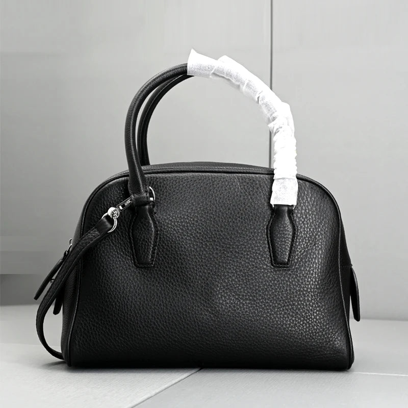 26cm Genuine Leather Handbag With Top Layer Cowhide New Women Shoulder Crossbody Bag Versatile Commuting Soft Texture