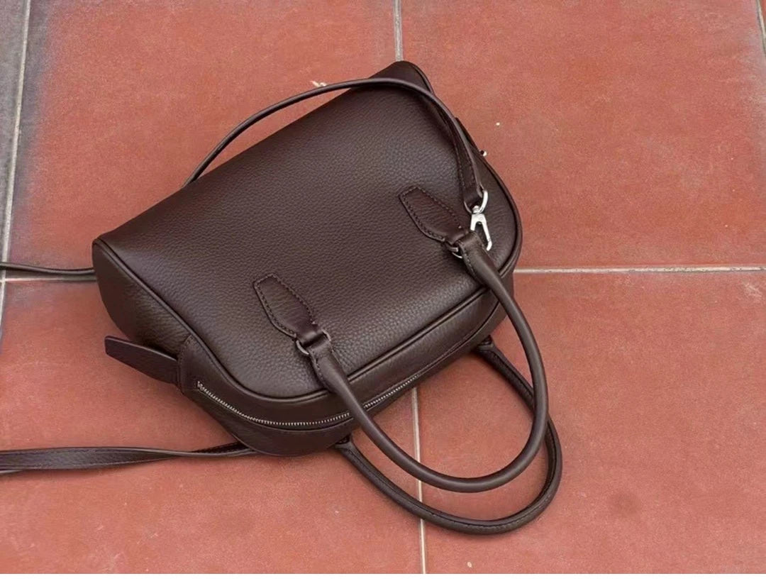 26cm Genuine Leather Handbag With Top Layer Cowhide New Women Shoulder Crossbody Bag Versatile Commuting Soft Texture
