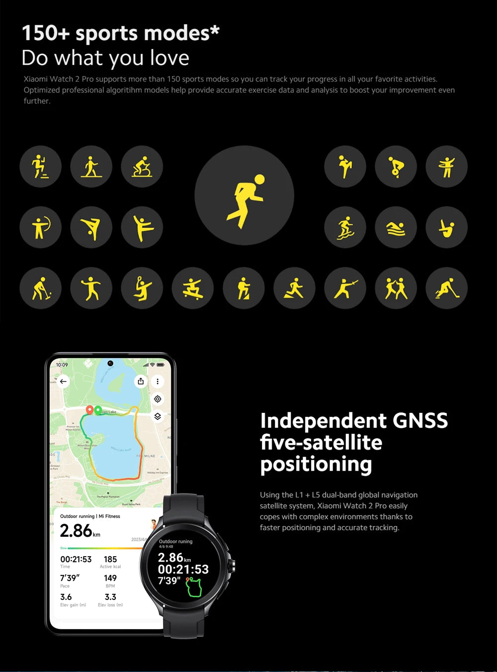 Global Version Xiaomi Watch 2 Pro 1.43" AMOLED Display 150+ Sports Modes Snapdragon W5+ Gen 1 Magnetic Charge Mi Smart Watch