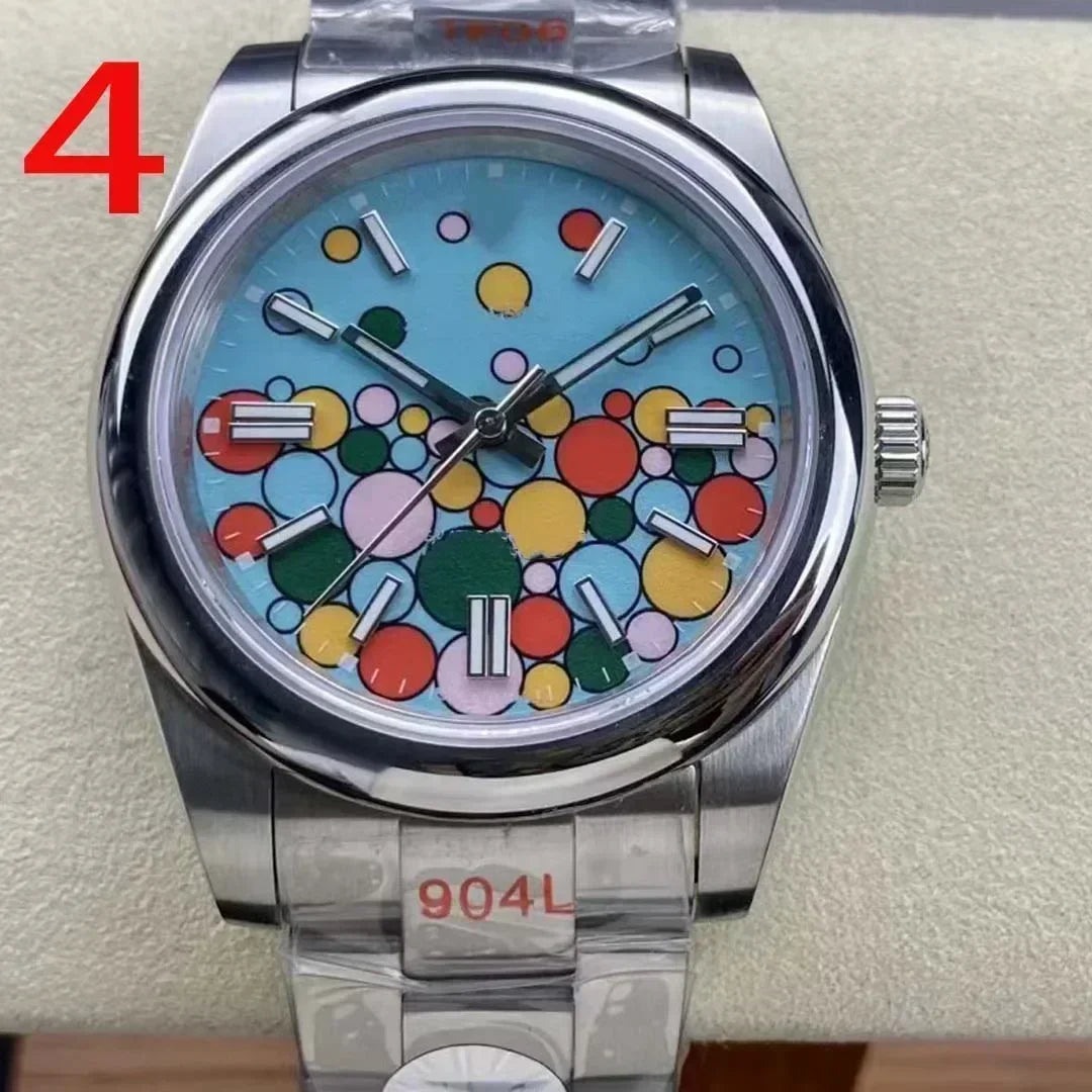 Customized Luxury Automatic Watch for Men Mechanical Watches Black Blue Luminous Women Stainless Steel  Sapphire Free shipping