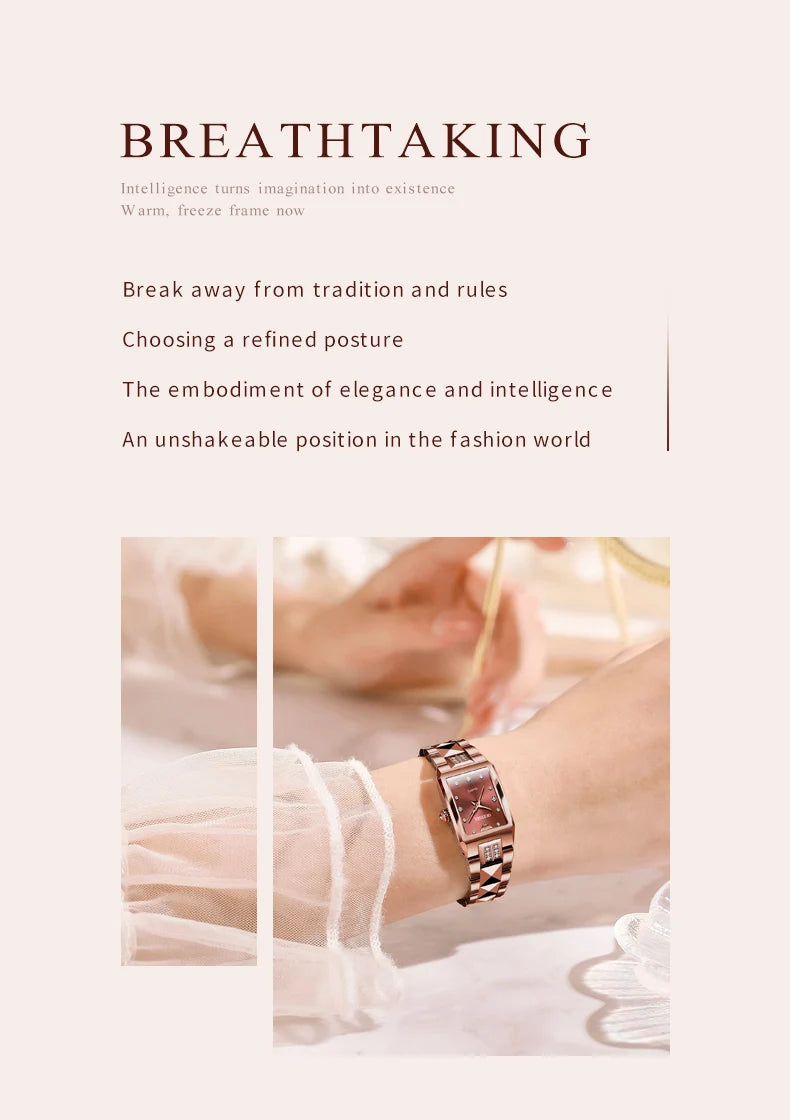 OUPINKE 3246 Japan Movement Automatic Women's Watch Luxury Elegant Diamond Tungsten steel Band Waterproof Wristwatch for Men NEW