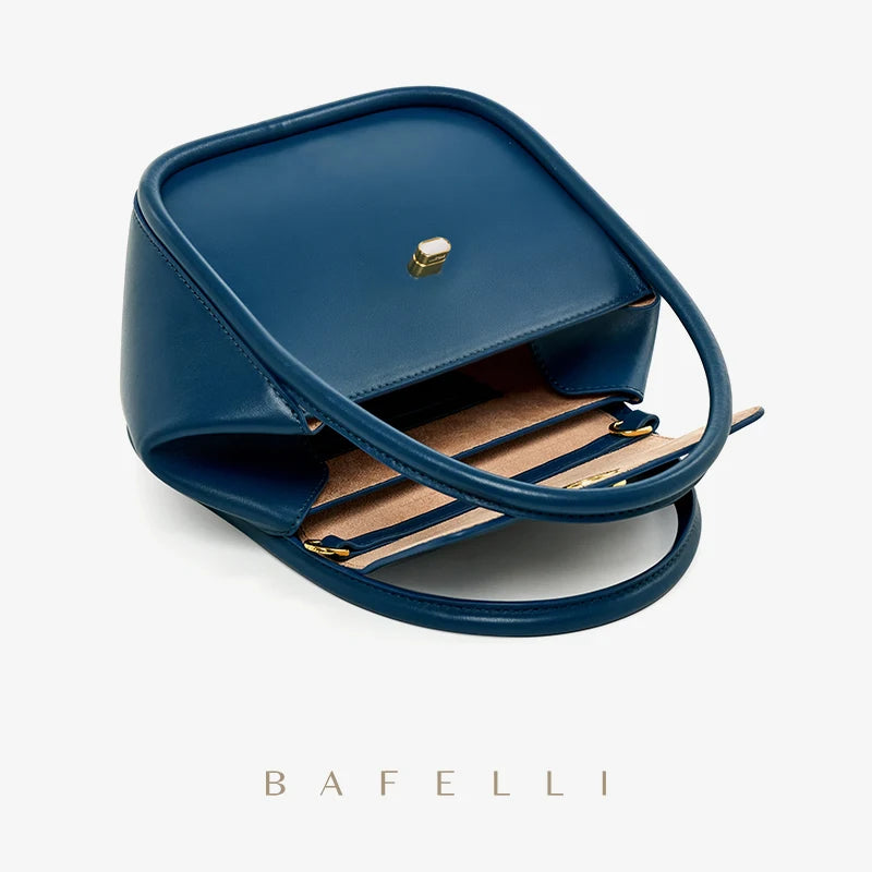 BAFELLI NEW 2025 WOMEN'S HANDBAG WINTER WOOL FASHION BENTO EVENING LEATHER ORIGINAL STYLE LUXURY BRAND PURSE SHOULDER CASUAL