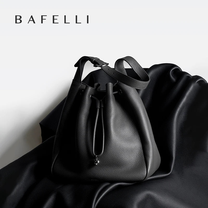 BAFELLI WOMEN'S NEW BAGS LUXURY FASHION LEATHER HANDBAGS STYLISH 2025 HIGH QUALITY DESIGNER BRAND CAPACITY LADIES SHOULDER PURSE