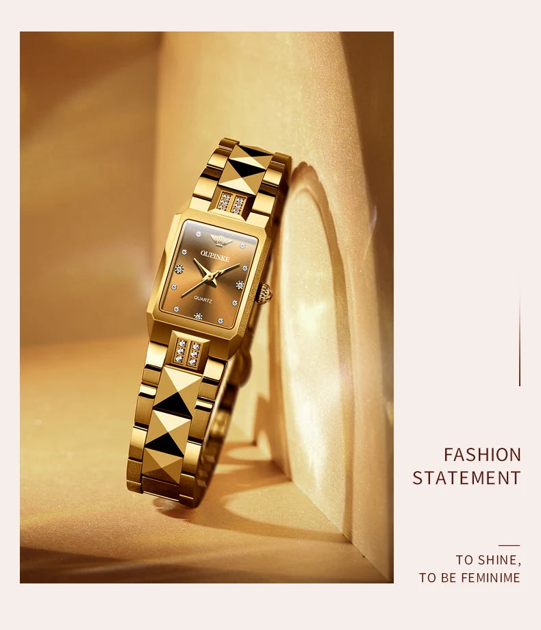 OUPINKE 3246 Japan Movement Automatic Women's Watch Luxury Elegant Diamond Tungsten steel Band Waterproof Wristwatch for Men NEW