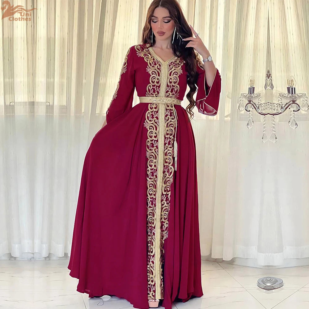 Luxury Dubai Abayas Eid Djellaba Jalabiya Women Muslim Evening Party Maxi Dress Turkey Kaftan Islam Clothing Morocco Vestidos