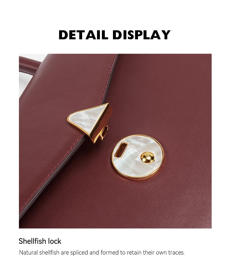 Genuine Leather Women's Bag 2025 New Model Large Capacity Handheld Crossbody Bag Fashionable and Versatile for Autumn and Winter