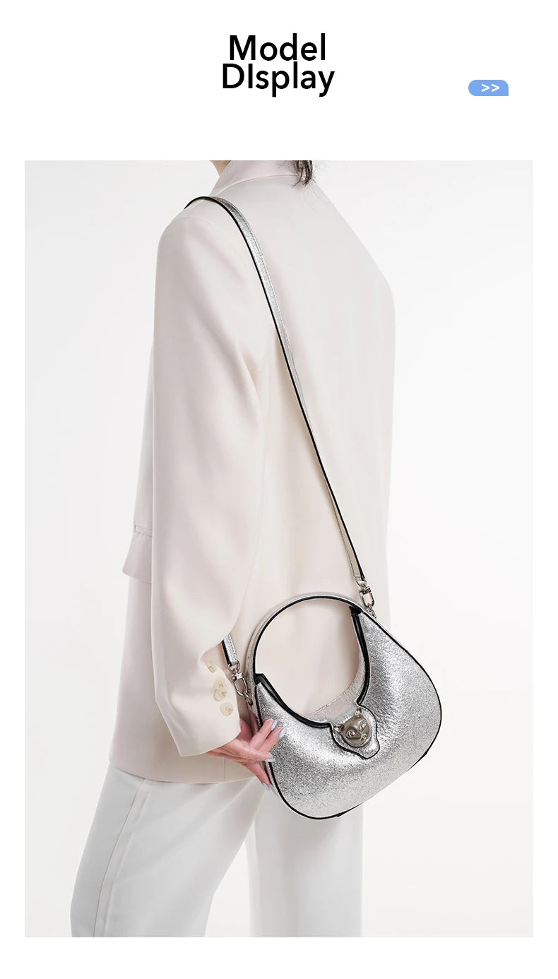 BAFELLI 2025 NEW WOMEN'S HANDBAG CAT SERIES GENUINE LEATHER LUXURY BRAND FASHION RETRO STYLE SHOULDER HOBOS FLAP BAGS FEMALE