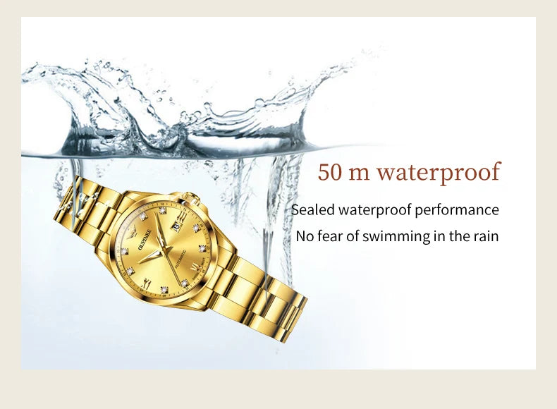OUPINKE 3199 Real Diamond Swiss Automatic Watch for Women Original Top Brand Mechanical Women's Watches Luxury Ladies Wristwatch
