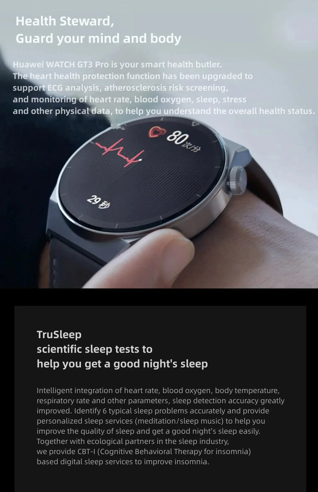 HUAWEI WATCH GT 3 Pro Titanium Body Sapphire Glass Mirror Diving Grade Waterproof 14 Days Long Battery Life Blood Oxygen Monitor