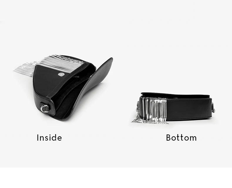 BAFELLI 2025 NEW LUXURY WOMAN BAGS LEATHER STYLISH INDIVIDUALITY FASHION TASSELS PURSE SHOULDER CROSSBODY HANDBAGS FEMALE SADDLE