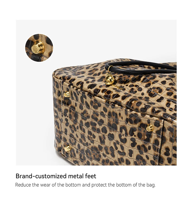 BAFELLI WOMEN'S NEW BAGS LUXURY FASHION LEATHER HANDBAGS 2025 HIGH QUALITY DESIGNER BRAND CAPACITY LADIES SHOULDER LEOPARD PRINT