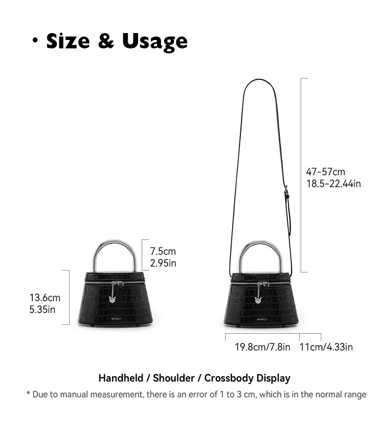 BAFELLI 2025 WOMEN'S NEW EVENING PARTY HANDBAG ORIGINAL DESIGNER FASHION LUXURY BRAND GENUINE LEATHER BAGS CROSSBODY PURSE