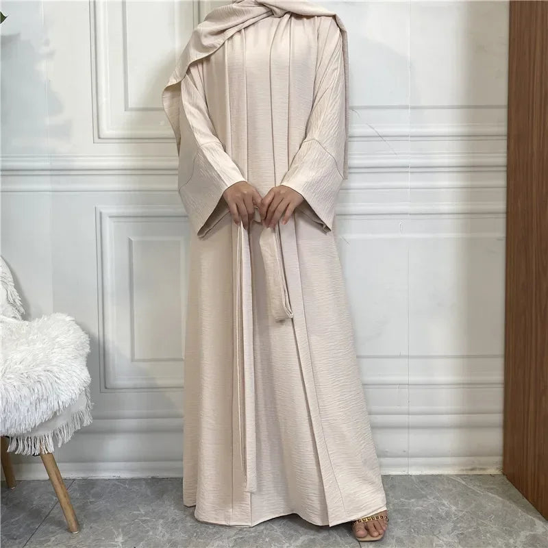 Muslim Fashion Hijab Dubai Abaya Long Dresses Women with Sashes Islam Clothing Abaya African Dresses for Women Musulman Djellaba