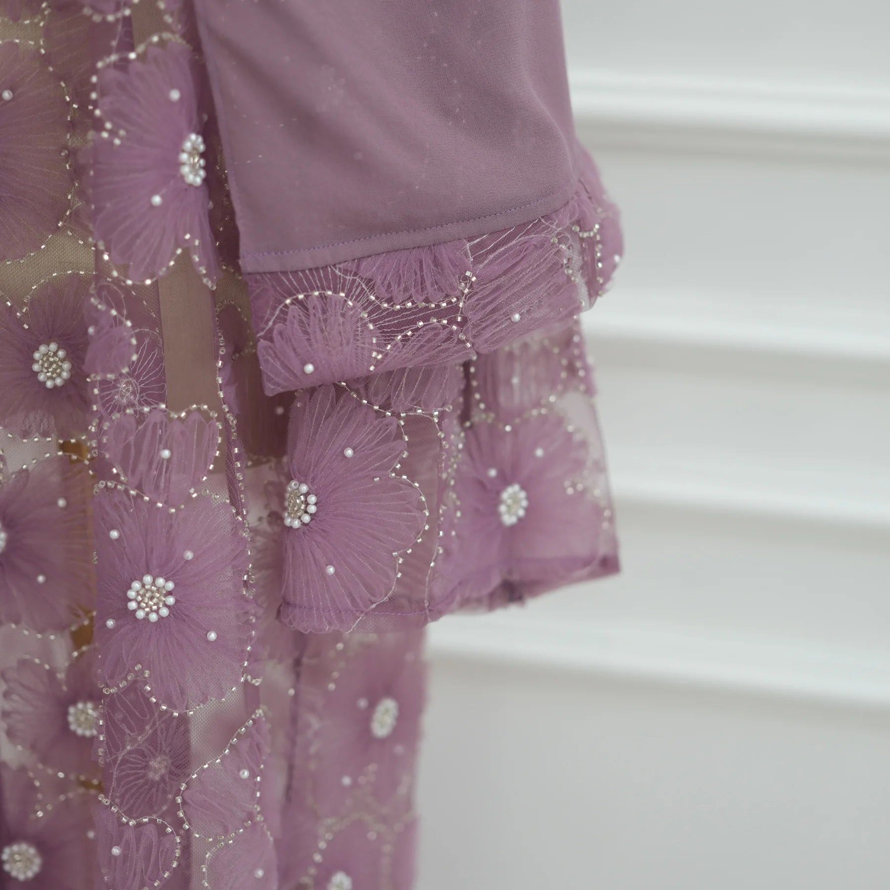 Luxury Dubai Lace Beads Cardigan Muslim Sets Women Hijab Abaya Kimono Jalabiya Ramadan Turkey Kaftan Robe Islam Clothing Caftan