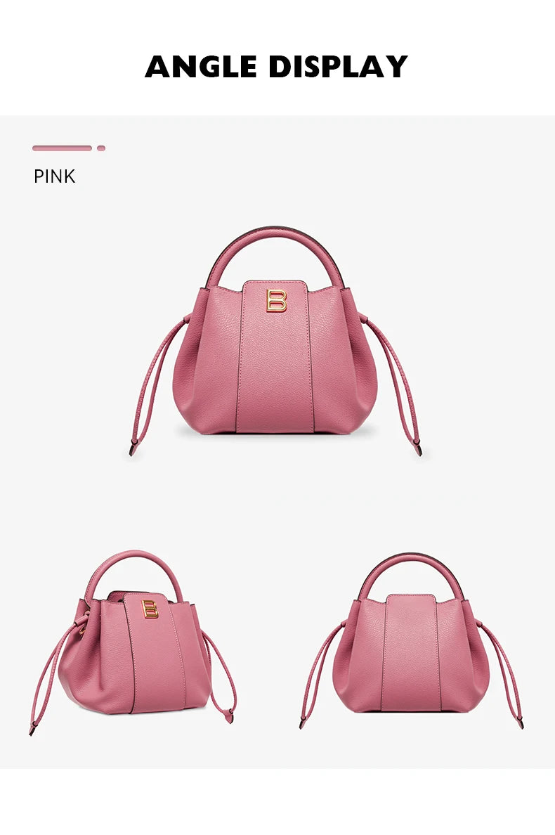 BAFELLI 2025 WOMEN'S HANDBAG BUCKET BAG FASHION LEATHER STYLISH SHOULDER LUXURY BRAND FEMALE DESIGNER PURSE CLASSIC