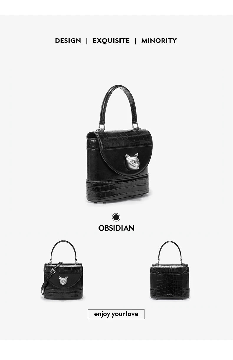 BAFELLI HANDBAG 2025 WOMEN'S NEW LEATHER PURSE EVENING DESIGNER BUCKET CAT LUXURY BRAND FASHION BUSINESS CASUAL BAGS