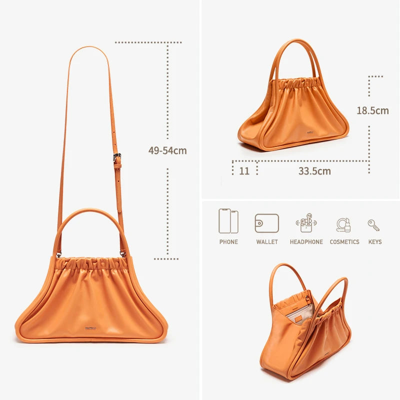 BAFELLI 2025 NEW WOMEN'S BAG STYLE GENUINE LEATHER PURSE LUXURY BRAND DESIGNER SHOULDER HANDBAGS QUALITY ORIGINAL TOTE