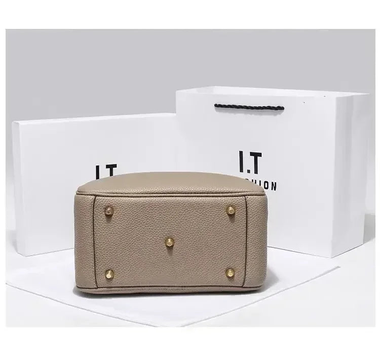 Genuine Leather Lady Lindi Bag Large Shoulder Bag for Women Cute Ladies Side Bag Luxury Handbags BH3