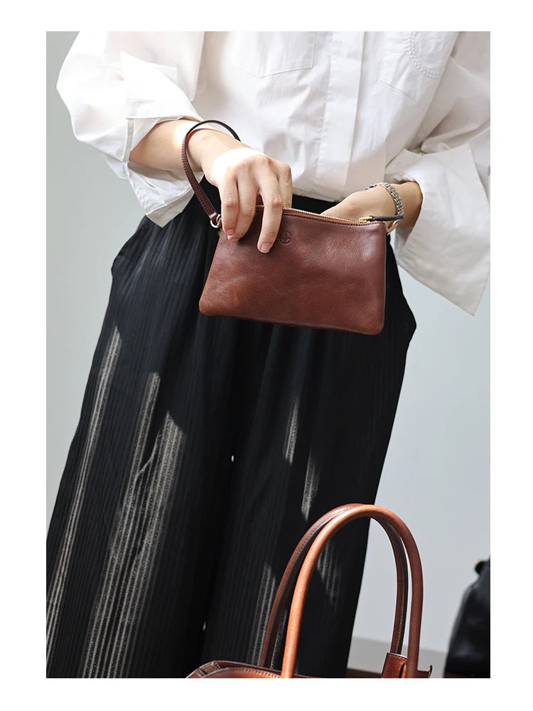 Women's Genuine Leather Large Capacity Tote Bag Female Retro Luxury Briefcase Vintage Cowhide Shoulder Handbag