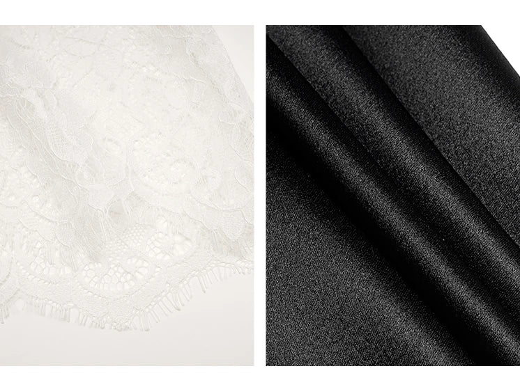 2025 New Arrival Summer Women Casual High Waist Elegant Slim Pencil Skirt Lace Patchwork Good Quality Ankle-length Skirts T11