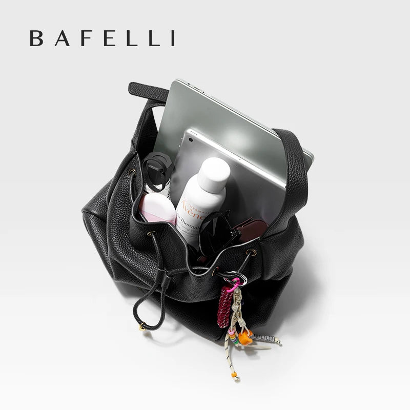 BAFELLI WOMEN'S NEW BAGS LUXURY FASHION LEATHER HANDBAGS STYLISH 2025 HIGH QUALITY DESIGNER BRAND CAPACITY LADIES SHOULDER PURSE